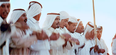The chorus at a Badu razeef