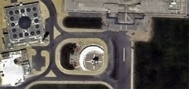 A plan view of the clock tower in front of the old Diwan Al Amiri – courtesy of Google Earth