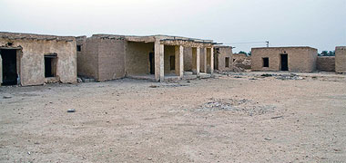 The interior of an old compound in the north of the country
