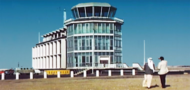 A view of the airport Control Tower in 1960s – developed from a YouTube video