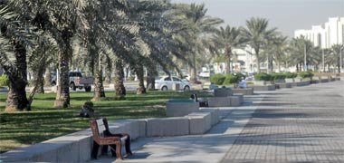 A view along Doha’s pedestrian Corniche – with the permission of James Pearson