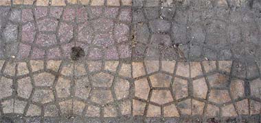 A detail of Cairo pentagons used as paving in Cairo – with the permission of Helen Donnelly