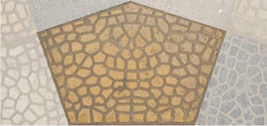 A single Cairo pentagon tile showing its decorative detail – with the permission of Helen Donnelly