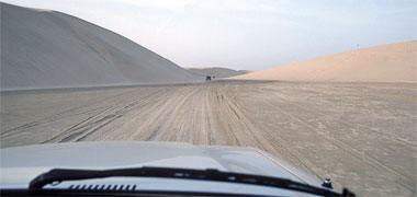 Moving into the sand dunes