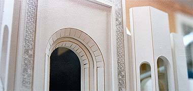 A detail for part of the main elevations of the Diwan al Amiri