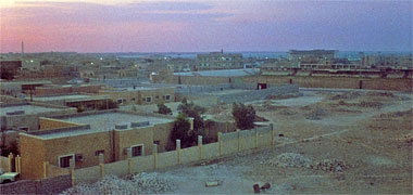 A view to the north-west over the old football stadium