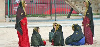 Qatari girls playing