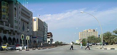 A view north along Grand Hamad Avenue