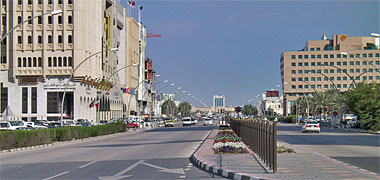 A view north along Grand Hamad Avenue