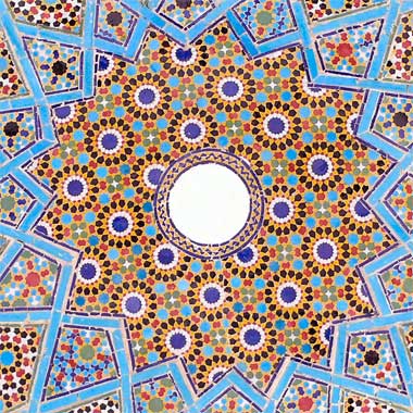 A detail from the roof of the tomb of Persian poet Hafez, Shiraz, Iran – courtesy of Wikipedia
