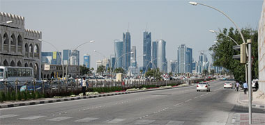The north end of Grand Hamad looking towards the business district of the NDOD