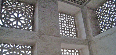 An internal view of traditional naqsh screens