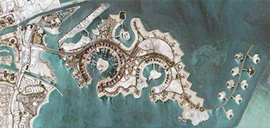 The Pearl development – courtesy of Google Earth