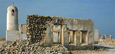 A ruined mosque at al Jumail