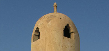 The top of the manara of a mosque in al-Jumail