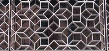 Detail of an external screen in the Masdar development, Abu Dhabi, with the permission of Mirek Majewscy