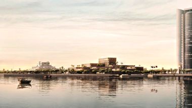 The proposed new Ministry of Foreign Affairs seen from the bay looking approximately north-west  – permission requested