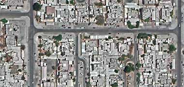 Plan view of part of Medinat Khalifa South, courtesy of Google Earth