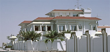 A villa with strongly developed sloped roofing elements