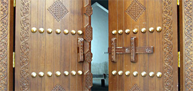 A new wooden door