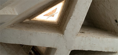 Looking up the new wind tower