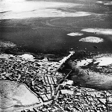 An aerial photograph of the centre of Doha