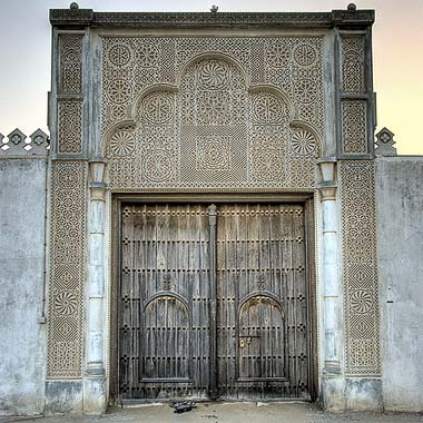 Carved naqsh over-panel