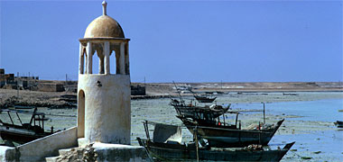 The tower of a demolished mosque on the foreshore at al-Khor, March 1975