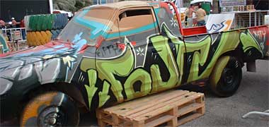 A painted car