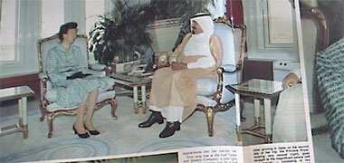 The previous Ruler meets Princess Anne in his office