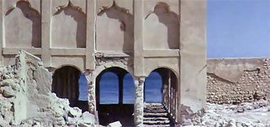 A view through the majlis of Sheikh Abdullah’s seen in the late 1960s – image developed from a video with permission from glasney on YouTube