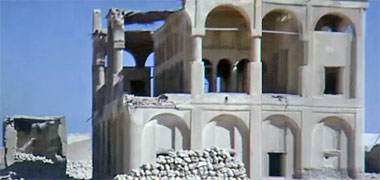 The west face of Sheikh Abdullah’s house in the 1960s – image developed from a video with permission from glasney on YouTube