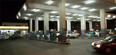 A typical petrol station in Doha