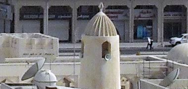 The top of the minaret of the new al-Qubib mosque in Doha – with permission from Lissa Barrows