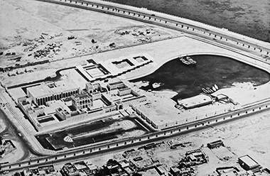 North-east aerial view of the Qatar National Museum 1974