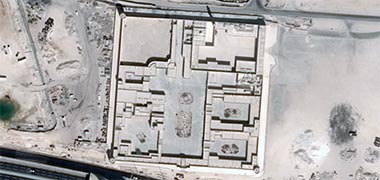 An aerial view of Rayyan fort – courtesy of Google maps