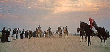 Badu on camels and al naâ€™ashat and al radhahorses