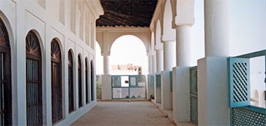 The first floor verandah to the reconstructed majlis of Sheikh Abdullah