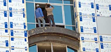 Workers working above grade