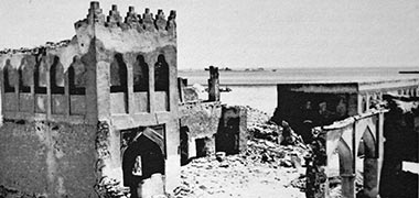 The north gate to the complex of Sheikh Abdullah bin Jassim at feriq al-Salata viewed from the south-west