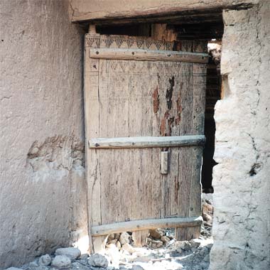 An old, single door from Saudi Arabia, 1981