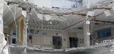 Building under demolition