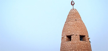 The top of the minaret of a mosque at Shahaniyah