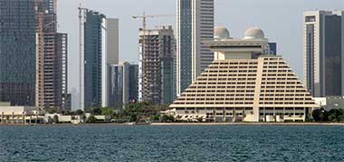 A view of the Sheraton Hotel on the New District of Doha in 2008