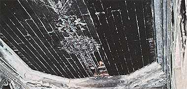 A ceiling in the old palace complex of Sheikh Jassim at feriq al-Salata, 1972