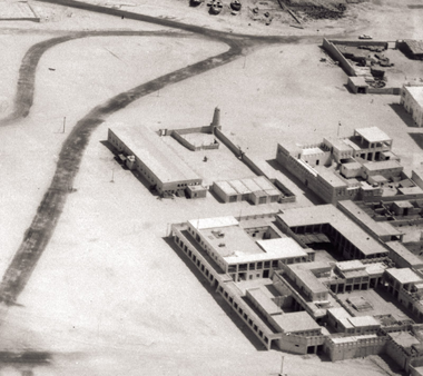 An aerial view of the Sheikhs’ Mosque in 1952 viewed from the approximate south-south-west