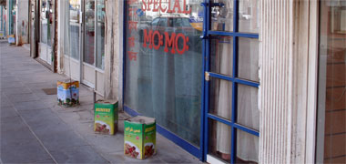 Air-conditioners outside a shop