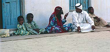 A family watching the dancing