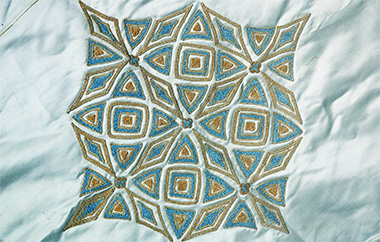 A sample of a textile design