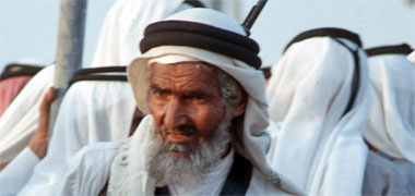 A badawi wearing a thick iqal in 1973